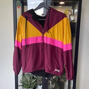 VS pink Sherpa lined windbreaker